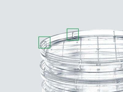 皿外环多条加强筋与加固环设计 ，有效增加皿体强度，防止侧压变形